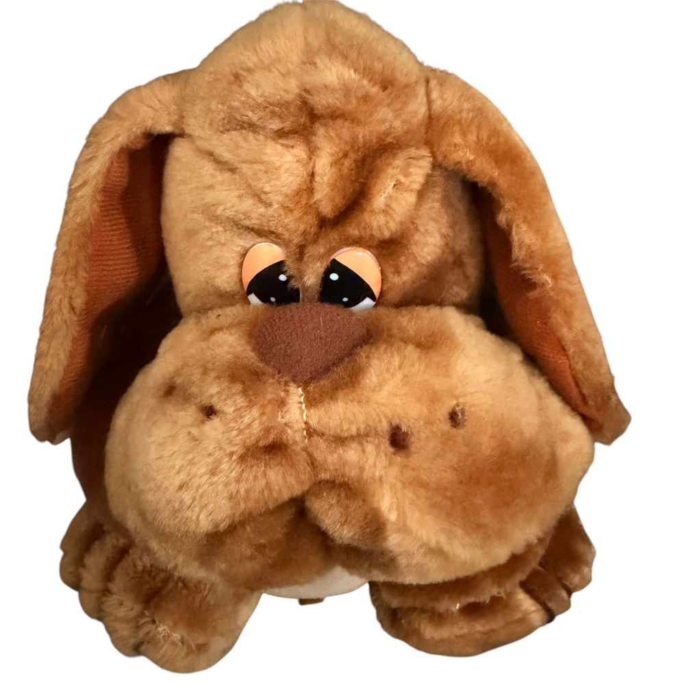 Etone Plush Puppy Dog Kids 9" Brown Vintage 1987 Sad Eyes Floppy Ears Toy NWT